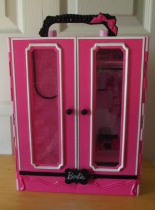 Mattel Barbie Pink Wardrobe Closet Storage Carrying Case