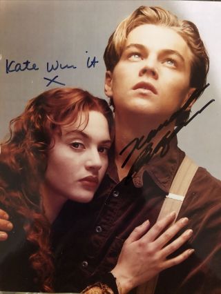 Leonardo Dicaprio Kate Winslet Signed Autographed 8x10 Titanic