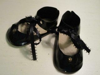 Mattel Chatty Cathy Vintage Black Patent Shoes