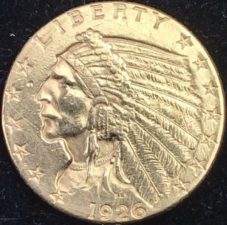 1926 Quarter Eagle,  $2.  5 Gold Indian