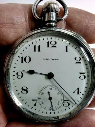 Fabulous Solid Silver Waltham P.  S.  Bartlett,  16s,  17js,  O/faced P/watch,  Fwo.