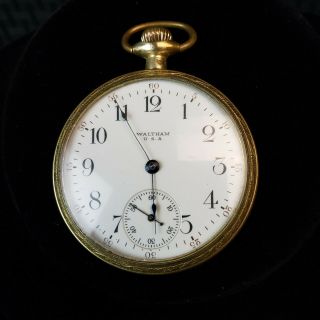 Waltham Model 1908 Grade No 620 15 Jewel Pocketwatch Scepter 14k Gold Filled