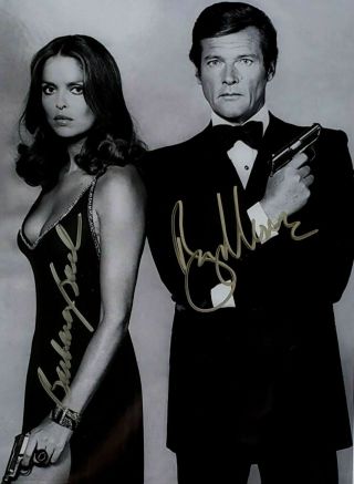 Roger Moore / Barbara Bach Autographed Signed 8x10 Photo (james Bond) Reprint