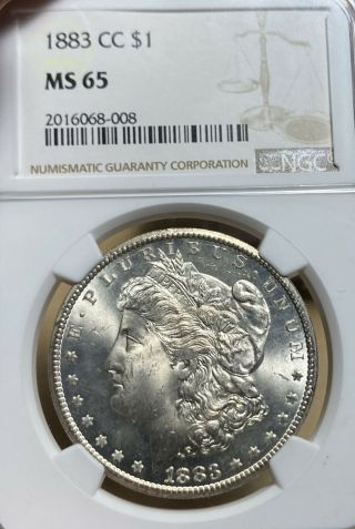 1883 - Cc Ngc Ms65 Morgan Silver Dollar