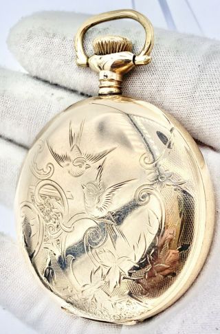 1892 Elgin B.  W.  Raymond 18s 15j Railroad Pocket Watch In Gold Filled Case