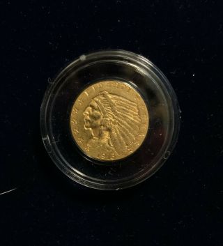 1913 U.  S.  Indian Head Gold Quarter Eagle Coin - $2.  50 - Two And One Half Dollars