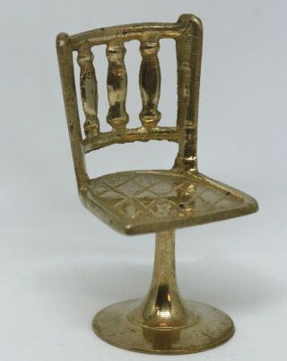 Solid Brass Dollhouse Miniature Bar Stool Chair 2.  75 " Tall F69
