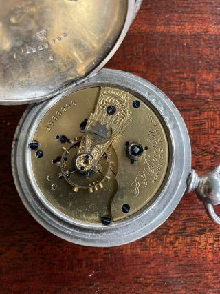 1885 American Waltham P.  S.  Bartlett 15 Jewel Key Wind Pocket Watch