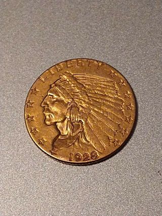 1928 - P $2.  5 Gold Indian Quarter Eagle