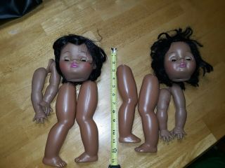 Vtg Clone Chatty Cathy Aa Black Vinyl Plastic Doll Head Sleepy Eyes Arms Legs