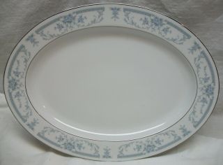 Vintage Sheffield " Blue Whisper " Porcelain Fine China 14 1/2 " Platter