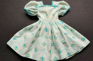 Vintage Turquoise Print Fashion Doll Dress For 20 " Doll