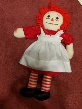 Vintage 19” Raggedy Ann Doll Well Loved Made In Vermont 1983 Please Read