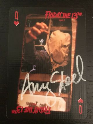 Amy Steel Actress " Friday The 13th: Part Ii " Auto Autographed Signed Game Card