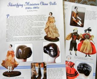 5p History Article - Antique Miniature Kister Hertwig China Doll House Dolls