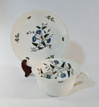 4 Wedgwood Williamsburg Wild Flowers Cups & Saucers