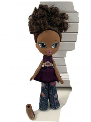 Sasha Bratz Kidz Doll Purple Outfit Updo Curly Hair African American Rare Htf