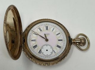 Vintage Elgin 15 Jewels Pocket Watch With Gold Fill Case Running