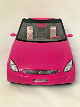 Mattel Barbie Doll Glam Auto Pink Convertible Car 2009