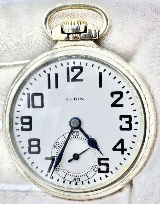 Insane 1925 Elgin B.  W.  Raymond 16s 21j Railroad Grade Pocket Watch