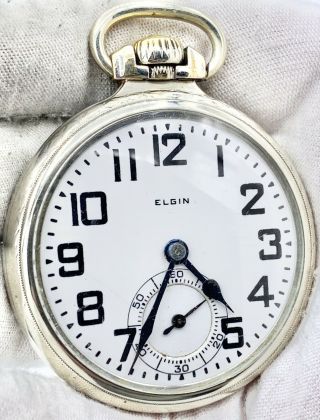 Insane 1925 Elgin B.  W.  Raymond 16s 21j Railroad Grade Pocket Watch 3