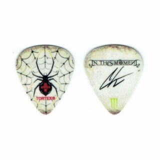 In This Moment " Chris Howorth Signature / Black Widow " White Guitar Pick (2014)