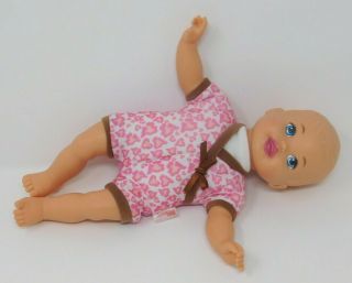 Fisher Price Little Mommy Baby So Doll Pink Brown Leopard Outfit Vinyl Cloth 2