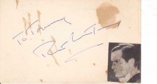 Robert Montgomery D.  1981 Signed 3x5 Index Card Actor/lady In The Lake