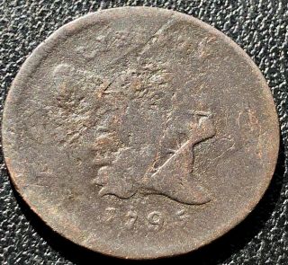 1795 Liberty Cap Half Cent 1/2 Flowing Hair Rare Early Date Better Grade 15450