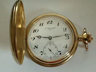 Le Cheminant 1822 17 Jewels Incabloc Swiss Made Pocket Watch Gold Plated