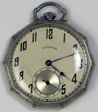 1927 Illinois Executive 21 Jewels Grade 279 Open Face Pocket Watch