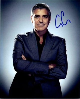 George Clooney Autographed Signed 8x10 Photo (oceans Twelve) Reprint
