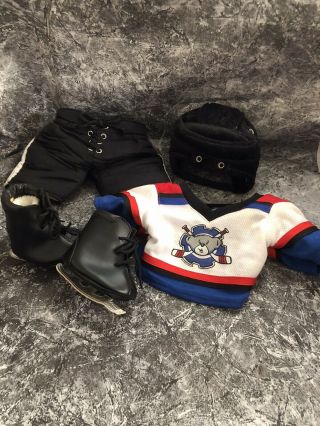Build A Bear Clothes Complete Ice Hockey Outfit With Helmet And Ice Skates