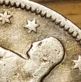CSA Confederate States 1861 - O Seated Silver Half Dollar Civil War Coin Die Crack 5