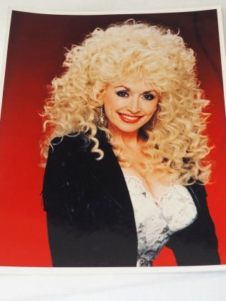 Dolly Parton Color Photo 8 X 10 Circa 1987