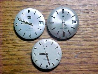 3 Hamilton Wristwatch Nickel Movements Or Restoration