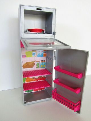 1:6 Scale Doll Refrigerator/oven Combo With Magical Baking Pie Barbie 2007 Chef