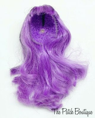 MONSTER HIGH CAM CREATE A MONSTER DESIGN LAB DOLL REPLACEMENT PURPLE CURLY WIG 2