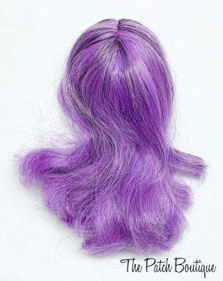 MONSTER HIGH CAM CREATE A MONSTER DESIGN LAB DOLL REPLACEMENT PURPLE CURLY WIG 3