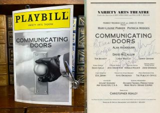 Communicating Doors Playbill Signed By Mary - Louise Parker,  David Mccallum,  2