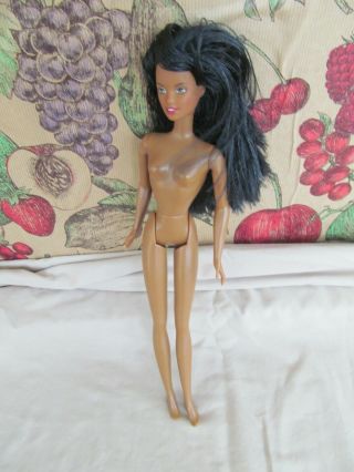 1995 Barbie African American Nude Silky Hair Doll