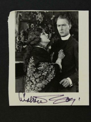 Silent Film Actress Leatrice Joy (1893 - 1985) Autograph Book Plate Photo