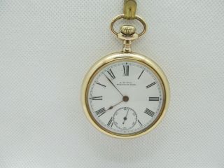 1917 16s Waltham Pocket Watch Gold Filled Case V.  G.  C,  And Serviced.
