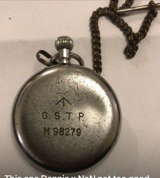 WW2 Cyma Cal 775 British Military G.  S.  T.  P.  Pocket Watch fully serviced.  VGC 3
