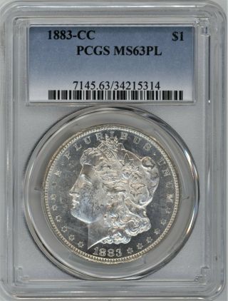 1883 - Cc Pcgs Ms - 63pl Morgan Silver Dollar Mirrors Starts At 1c