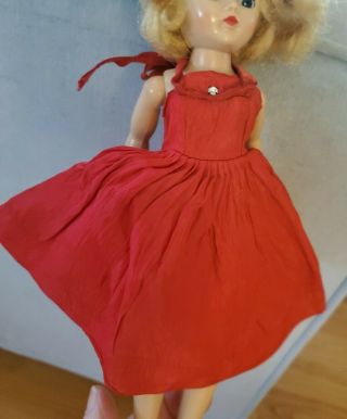 1957 Vogue Jill Doll Red Taffeta Dress 7511 Tagged Fits 10 " Dolls Jan Clothes