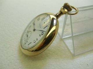 Vintage,  Elgin,  Open Face,  Pocket Watch,  7 Jewel,  Gold Fill,  (1904),  18 Size,  Service