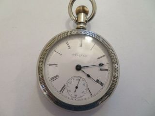 Large Heavy Elgin Pocket Watch In Dueber Silverine Case