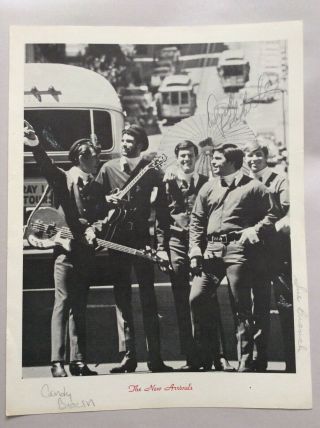 The Arrivals Band.  Autographs.  1960’s San Jose,  Ca.  Autographed Fan Photo