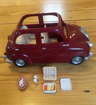 Epoch Calico Critters Sylvanian Families Cherry Cruiser Family Car Red Burgundy